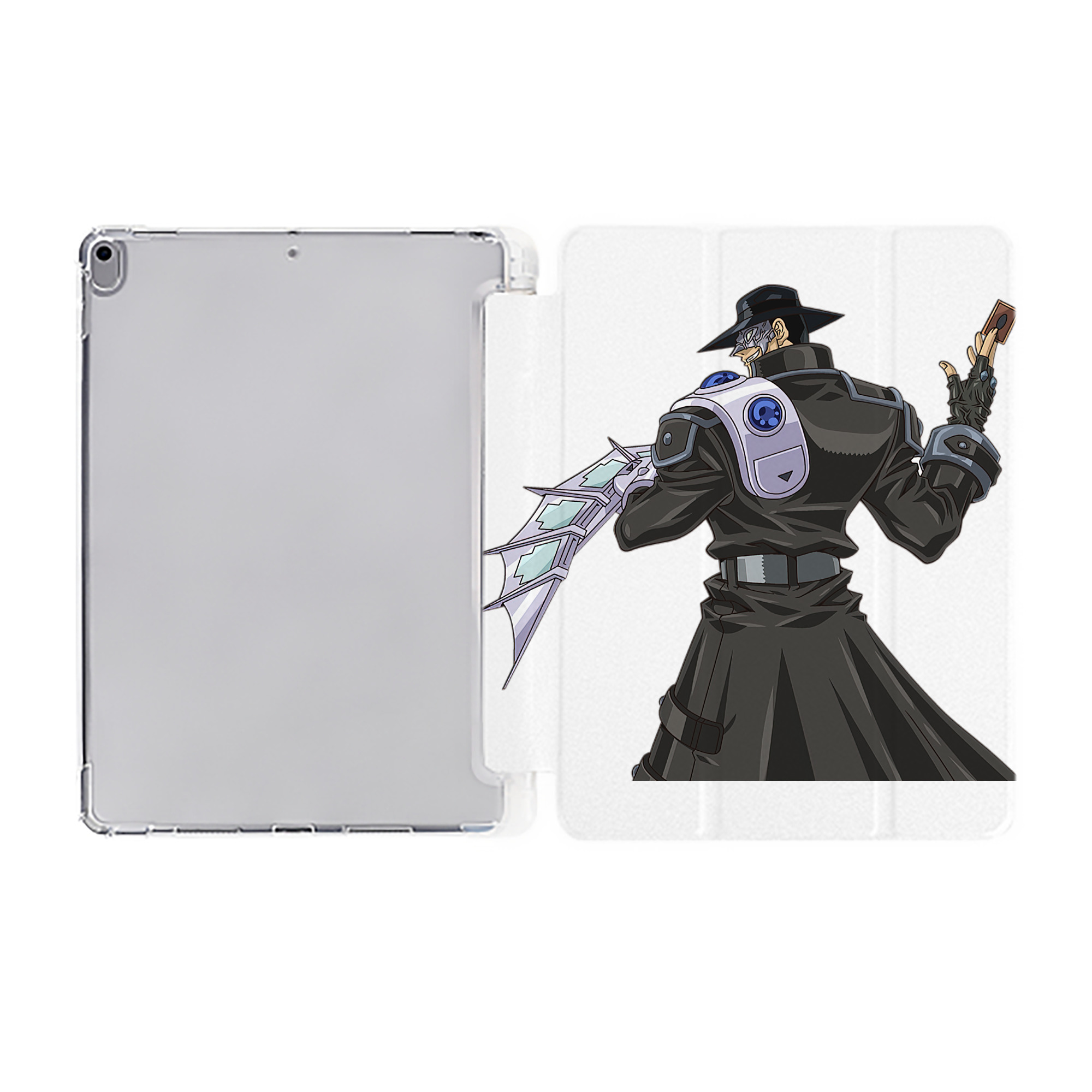 （画像用） 遊☆戯☆王 Yu-Gi-Oh! IPad ケース ペン収納付き 三つ折りスタンド PUレザー×シリコン 対応機種9.5/10.5/10.9インチ